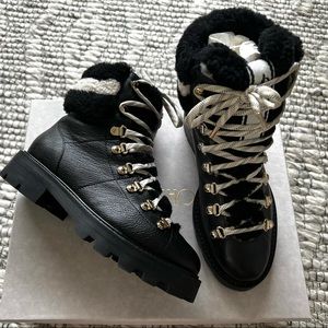 **SOLD** JIMMY CHOO SHEARLING BOOTIES “ESHE FLAT”